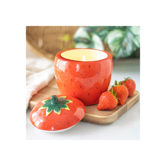 Strawberry Shaped Candle Jar