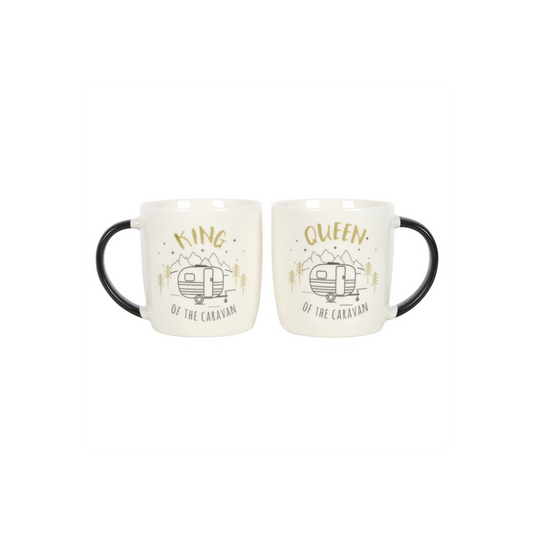 King and Queen Couples Caravan Mug Set
