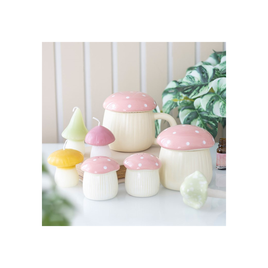 Set of 3 Pastel Mushroom Candles
