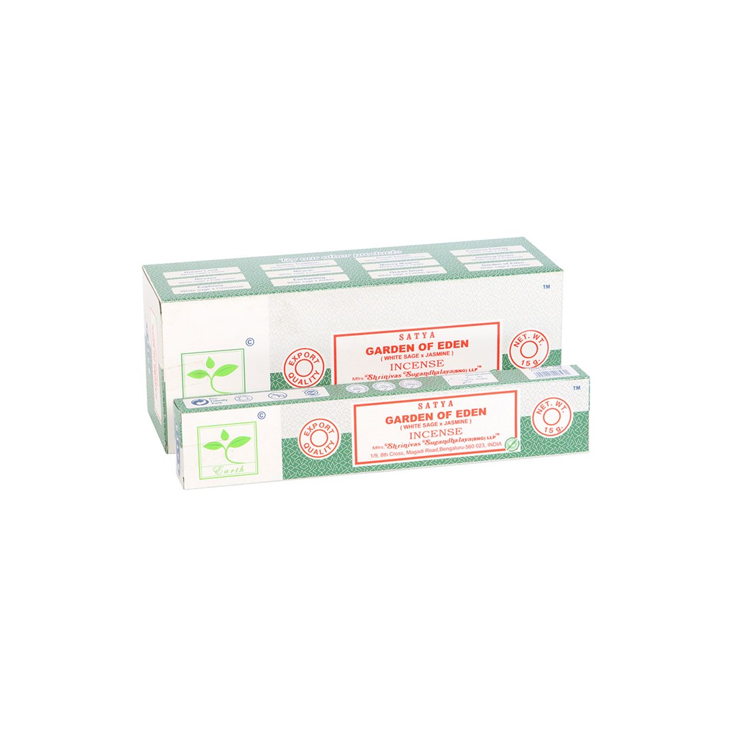 Box of 6 packs of Earth Satya Garden of Eden Incense