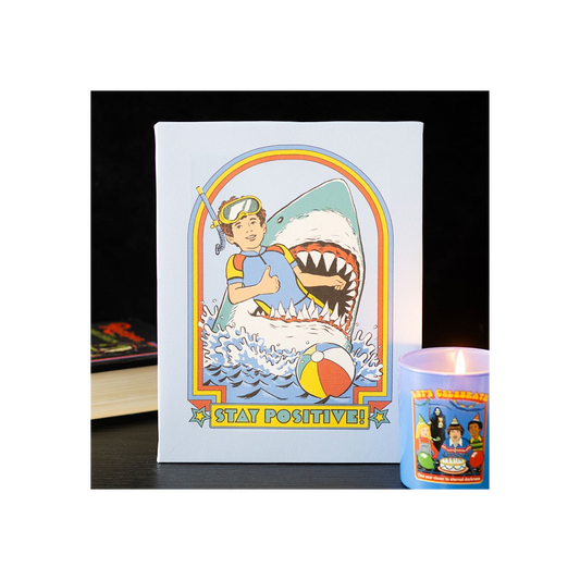 19x25cm Stay Positive Canvas Plaque by Steven Rhodes