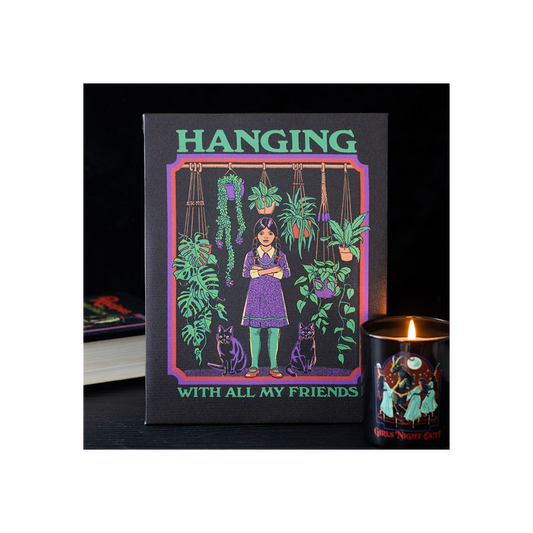 19x25cm Hanging With All My Friends Canvas Plaque by Steven Rhodes