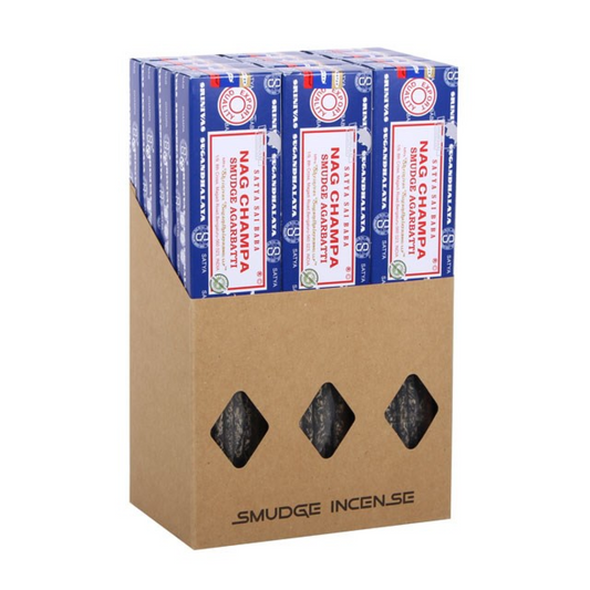 Satya Nag Champa Smudge Incense (12 packs of 25g)