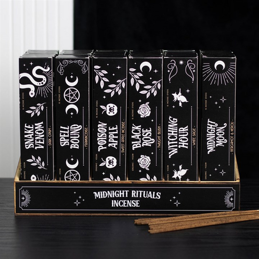 Midnight Rituals Incense Sticks (Box of 36 individual packs)