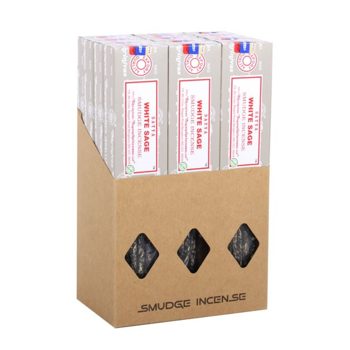 Satya White Sage Smudge Incense (12 packs of 25g)