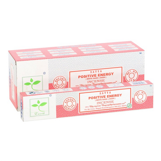 Earth Satya Positive Energy Incense Sticks (Box of 6 individual packs)